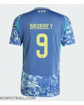 Billige Fotballdrakt Ajax Brian Brobbey #9 Replika Bortedrakt 2024-25 Kortermet